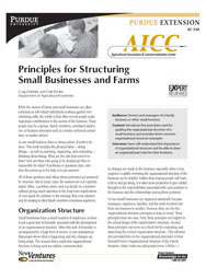 Principles for Structuring Small Businesses and Farms
